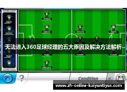 无法进入360足球经理的五大原因及解决方法解析