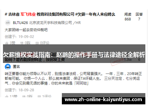 欠薪维权实战指南:赵鹏的操作手册与法律途径全解析 欠薪维权实战指南:赵鹏的操作手册与法律途径全解析